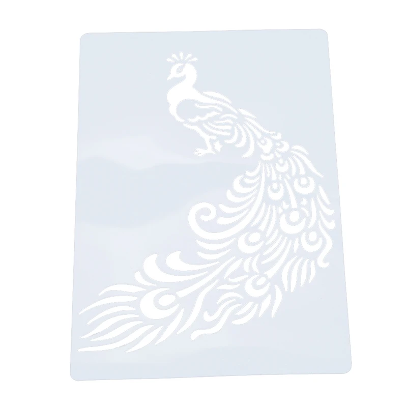 Павлин шаблон трафарет для торта пластиковые кружева трафареты DIY Рисование