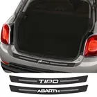 Защитная Наклейка на багажник автомобиля Fiat Punto 500 Panda Abarth Tipo, протектор из углеродного волокна, аксессуары для задней панели автомобиля