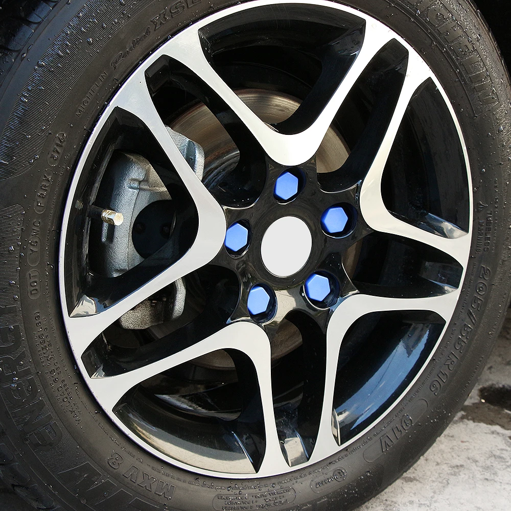 20 силиконовых колпачков 19 мм автомобильные шестигранные Колесные гайки