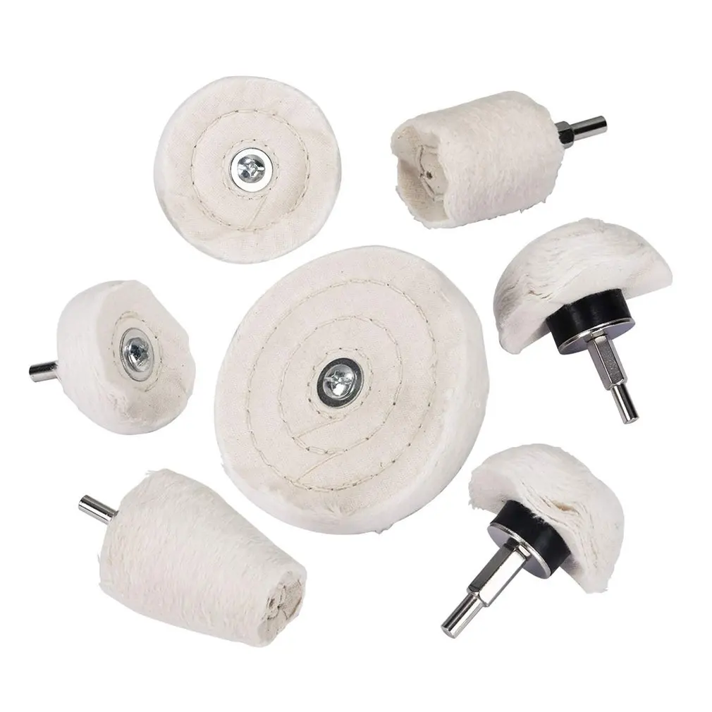 

Cloth Wheel 7pcs Polishing Cloth Wheel Polishing Wax Polishing Combination For Cordless Electric Drill Drive Polishing Disc