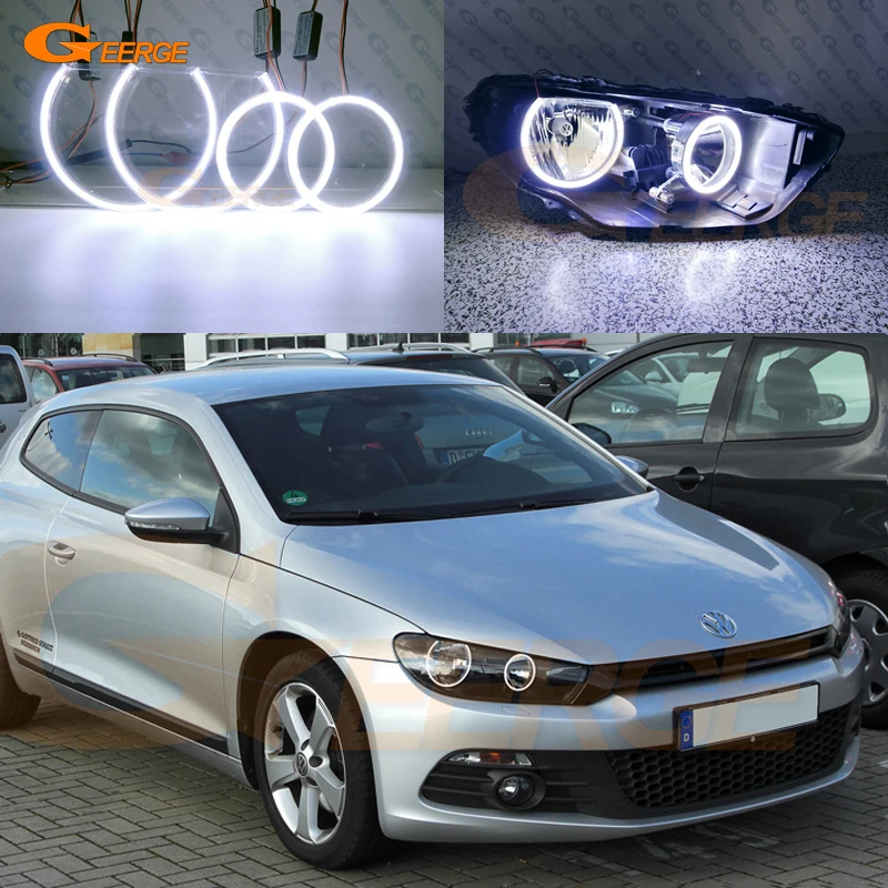

For Volkswagen VW Scirocco III 2008 2009 2010 2012 2013 Excellent Ultra bright COB led angel eyes halo rings day light