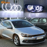 for volkswagen vw scirocco iii 2008 2009 2010 2012 2013 ultra bright cob led angel eyes halo rings day light car accessories
