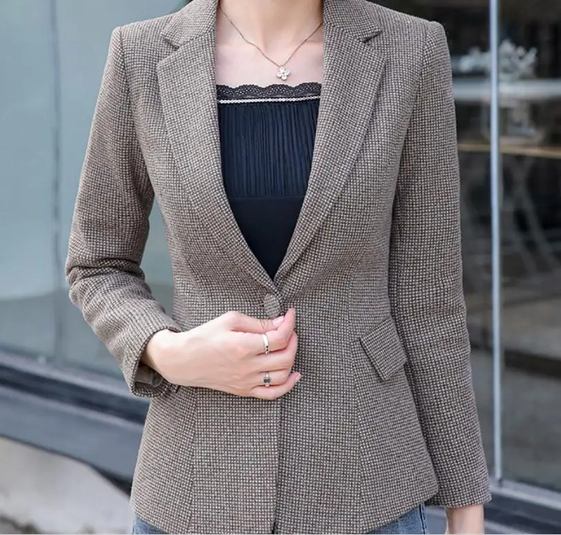 

2021 spring and autumn winter with New style fashion Long sleeve Women's Western-style clothes coat