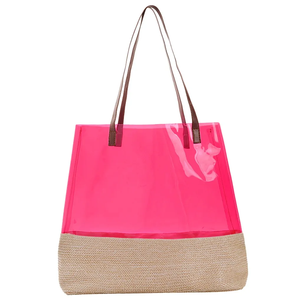 

New Fashion Women Weave Transparent Phone Hand Bag Shoulder Bag Armpit Bag Transparent Square Sling Bag Cool Pvc Shoulder Bag