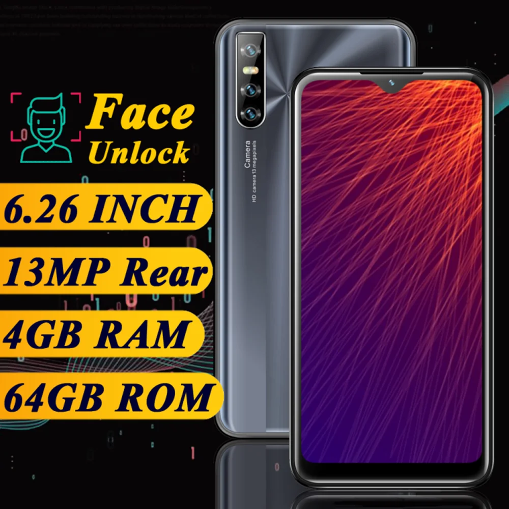 

K30 Pro quad core smartphones 4GB RAM 64GB ROM 13MP celulares face ID unlocked android mobile phones wifi WCDMA global 4G LTE