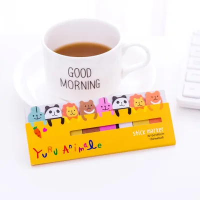 A0338 Kawaii блокнот для заметок, креативные милые животные, Липкие заметки, индекс, он, планировщик, канцелярские товары, школьные принадлежности, бумажные наклейки - Цвет: A0338