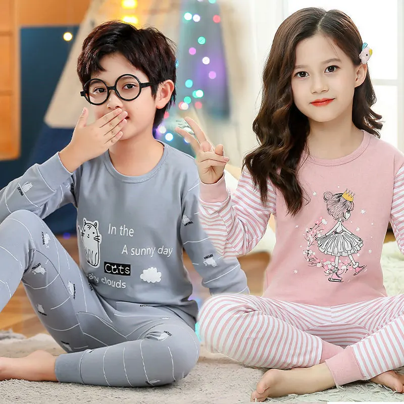 Children's Clothing for Boy Sleepwear Cotton Kids Pyjamas To