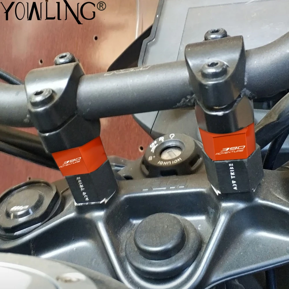 

For 390 Adventure ADV 2019 2020 2021 Motorcycle Accessories CNC Aluminum Handlebar Bar Mount Riser Handlebar Risers 390Adventure