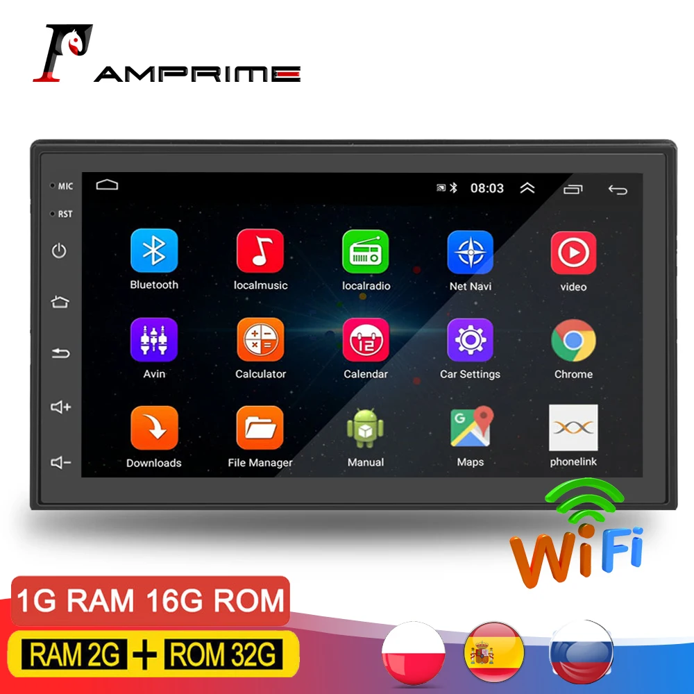 Автомагнитола AMPrime для Nissan Hyundai мультимедийный плеер на Android с 7 &quotэкраном GPS Wi-Fi