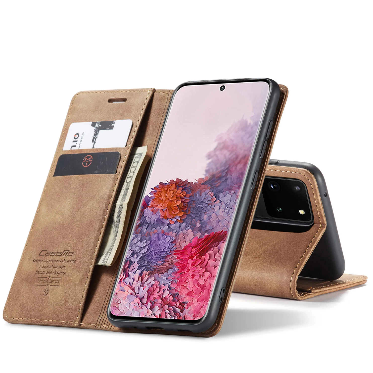 Флип чехол для Samsung S21/S20/Note20 ультрароскошный кожаный магнитный Galaxy S8 S9 S10 Note10 Plus A51