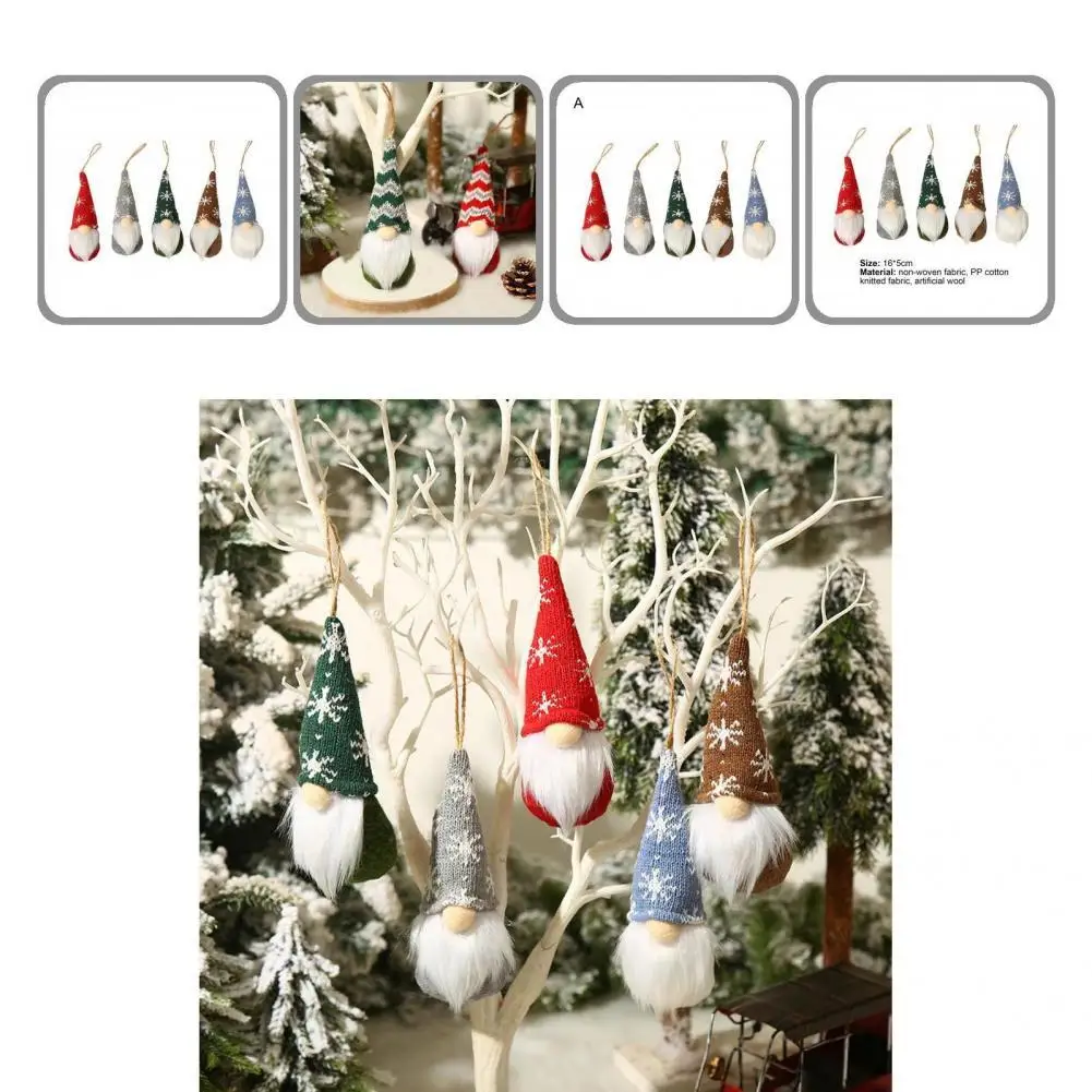 

Great Christmas Gnomes Delicate Handmade Christmas Long Mustache Faceless Doll Swedish Plush Gnome Gnomes Ornaments
