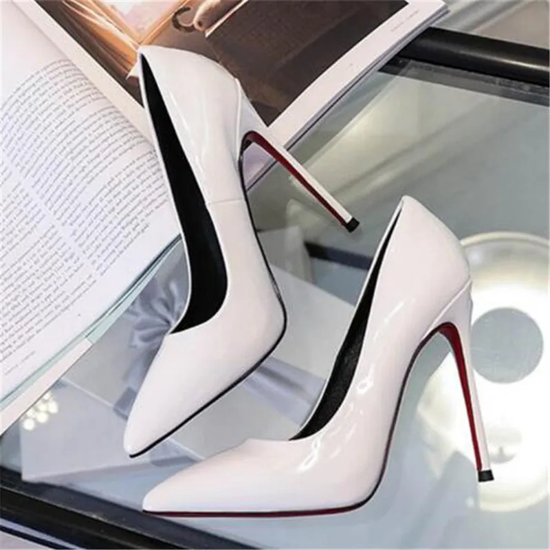 

Plus Size Ol Office Lady Shoes White Wedding Shoes Bridal Medium Heels Dress Shoes Woman Low Heels Pumps Boat Shoe zapatos mujer