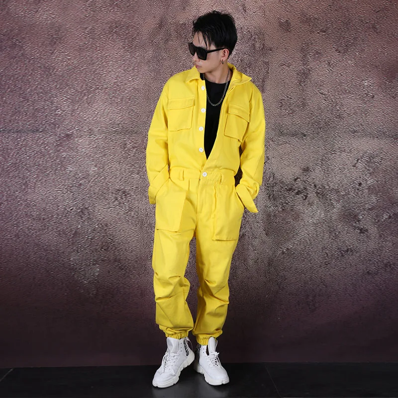 Комбинезон мужской/женский с длинным рукавом повседневный брючный костюм карго