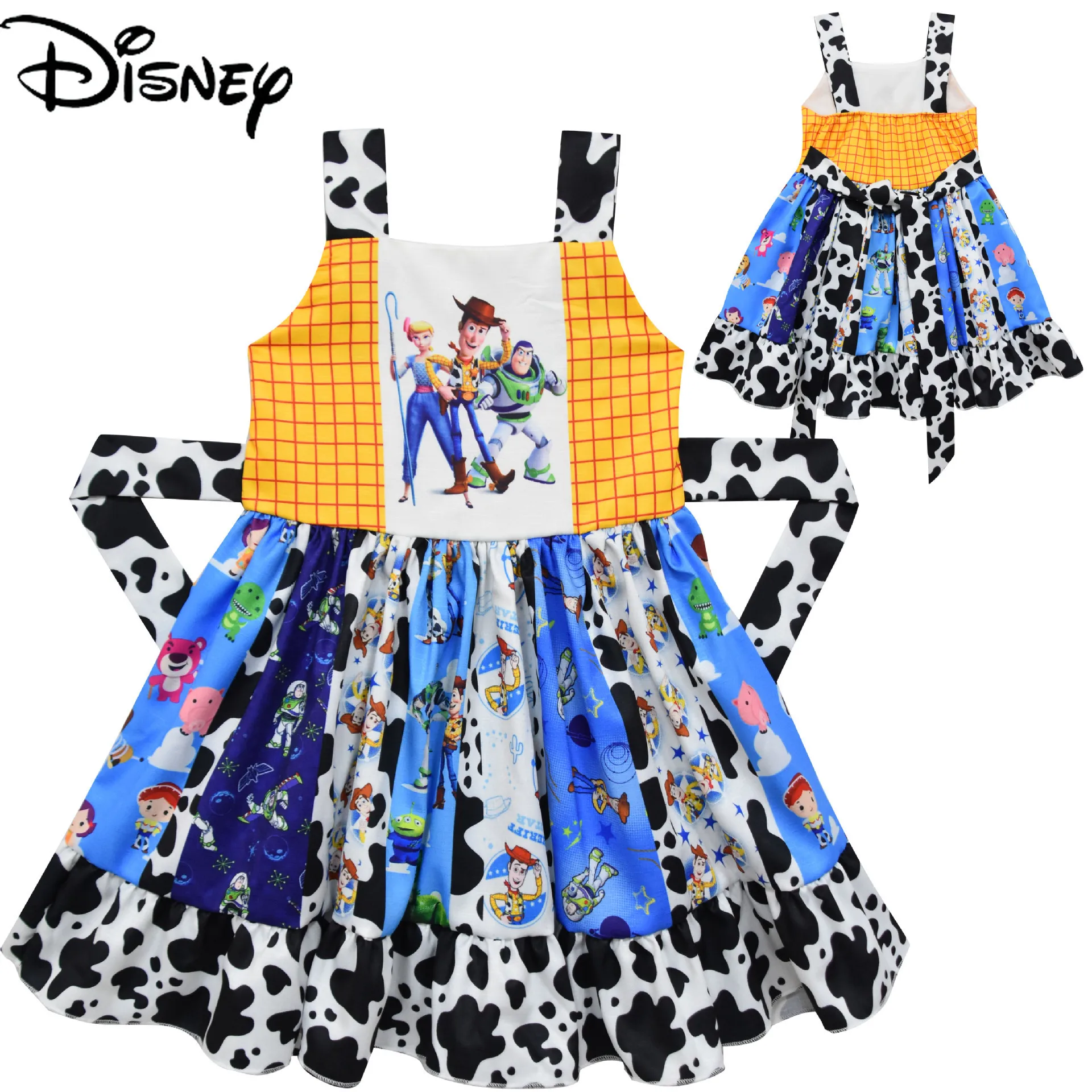 

Disney Princess Dress Toy Story 4 Sling Hollow Girls Dress Cute Baby girls dress kids