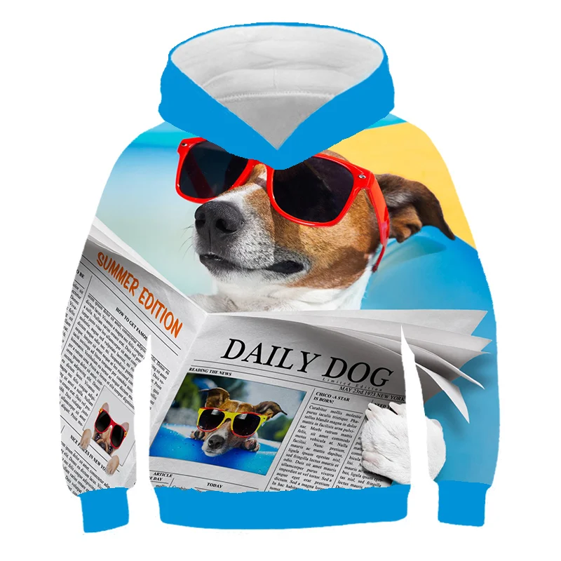 

Kids 3D Printing Animal Hoodie Boys Cute Hoodies Funny Dog 3d Sweatshirt Baby 2020 Autumn And Winter Casual Children's Clothing