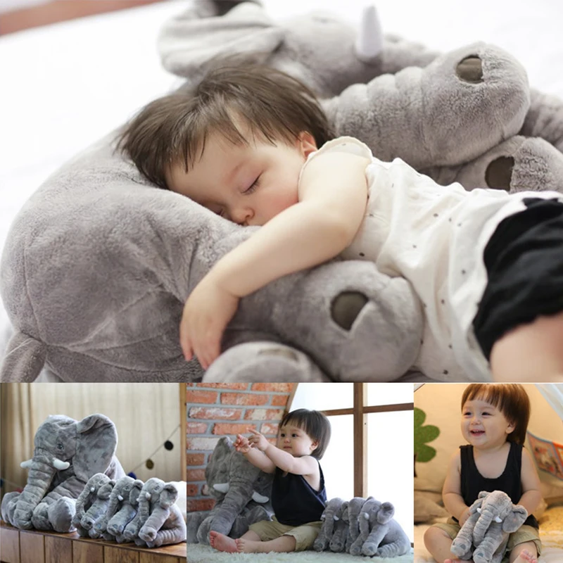 

60cm Infant Animal Elephant Stuffed Dolls Girls Baby Sleep Elephant Pillow Cute Cartoon Animal Plush Toys Appease Doll Child Toy