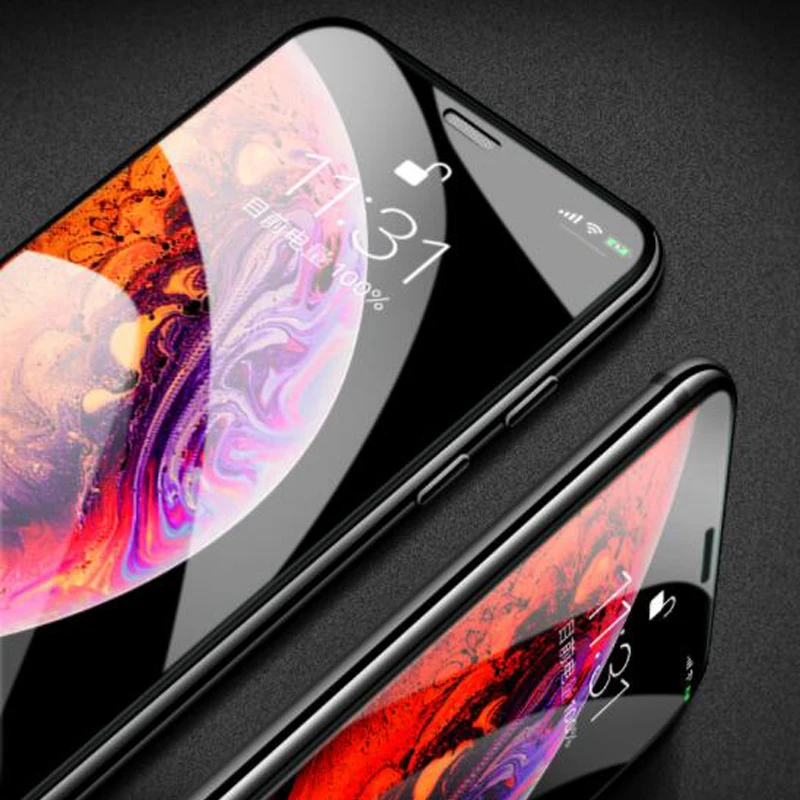 Защитная пленка 9D для iphone XR X XS Max 8 7 6S 6 Plus SE 12 mini из закаленного стекла с полным