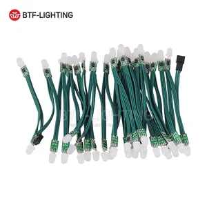 100 шт., 12 мм, WS2811 IC, светодиодный пиксельный модуль, струна, не является водонепроницаемой, IP30, RGB, Dream, цвет, адресуемый, постоянный ток 5 В, вход