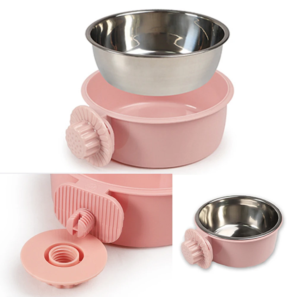 Двухслойная миска для кормления домашних животных клетка подвесная кормушка