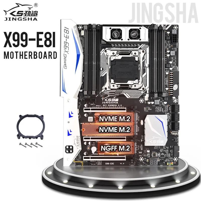 JINGSHA X99 E8I Материнская плата Intel Ксеон E5 LGA 2011 3 процессор все серии 8 * DDR4 память ECC REG