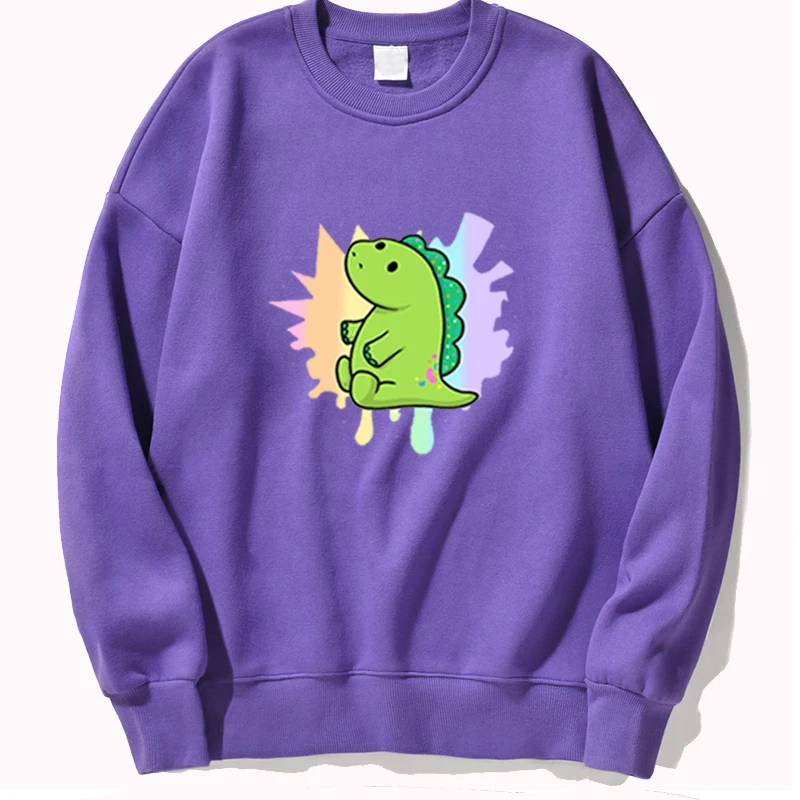 

Autumn Winter Harajuku Kpop Women's Men Retro Hoodie Dinosaur Long Sleeve Tops Fashion Sweatshirt Sports Pullovers Ladies Hoodie