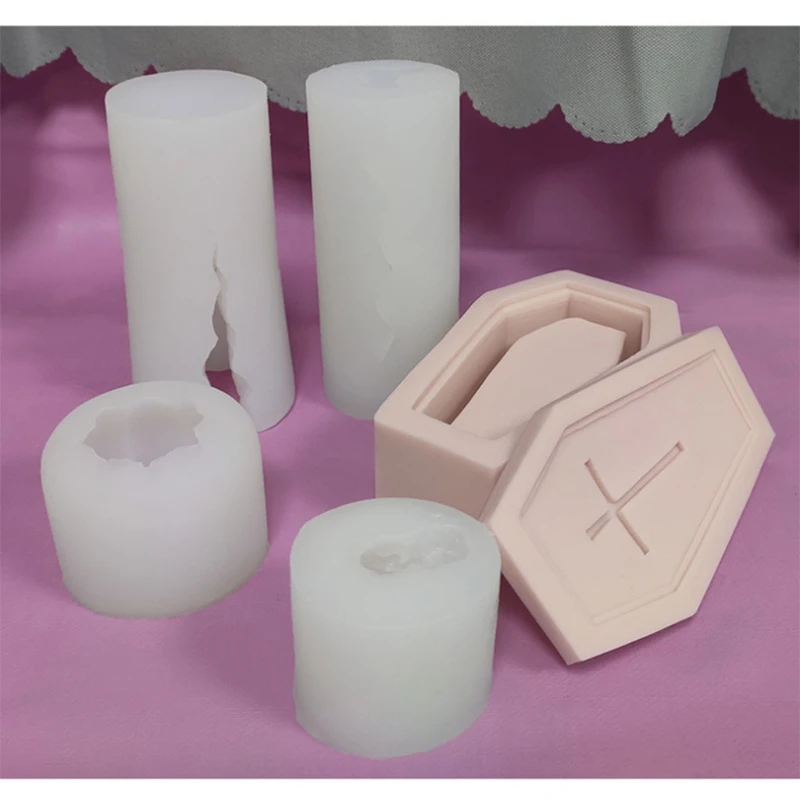 

124A DIY Halloween Skull Candle Epoxy Resin Mold Handmade Soap Plaster Silicone Mould