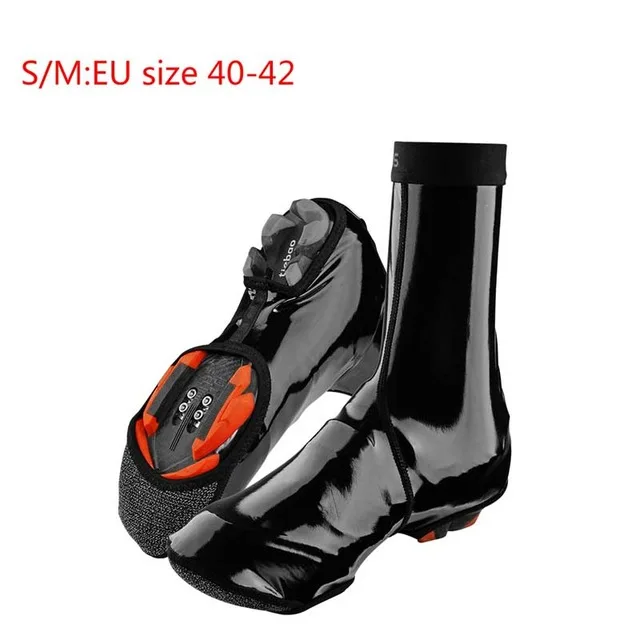 S M Size-Black ROCKBROS/Водонепроницаемые ботинки в байкерском стиле; Чехлы для обуви; светоотражающие термоэластичные ветрозащитные ботинки; мото галоши для защиты от дождя; кроссовки - Цвет: S M Size-Black