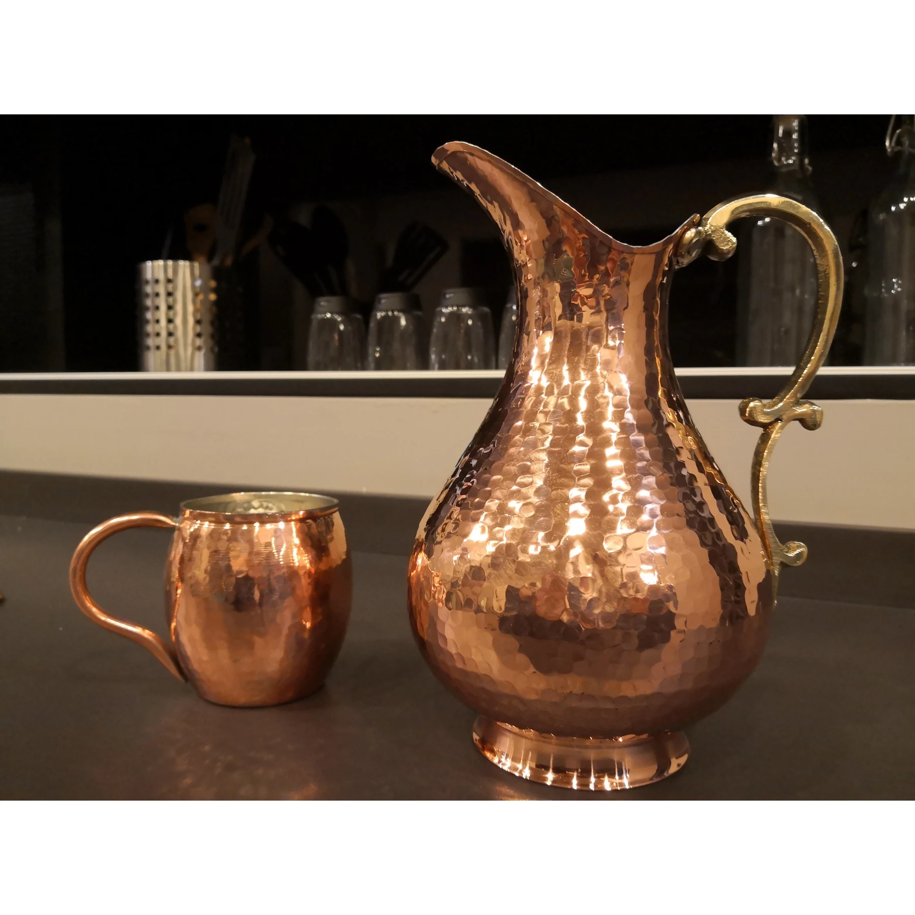 2 л (70 жидких унций) Медный турецкий кувшин для воды большой и - Цена: 1 328,49 - 6 072,23 руб.