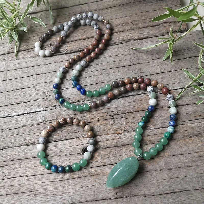 Каменные бусины 8 мм ожерелье с зеленым авантюрином очаровательный цветной