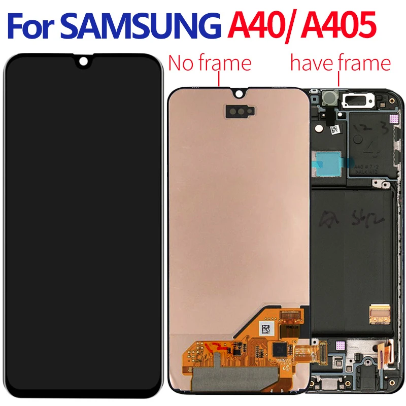 

Дисплей Super Amoled для Samsung Galaxy A40, ЖК-дисплей A405, A405F, A405FN/D, A405DS, сенсорный экран, дигитайзер в сборе
