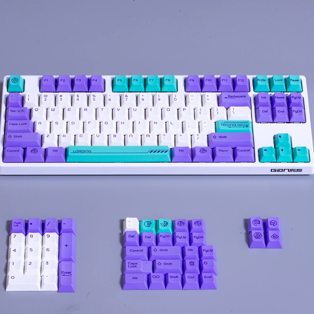 Keycap ПБТ с красителем 132 ключа вишневый профиль колпачки для 64 84 96 108 DIY