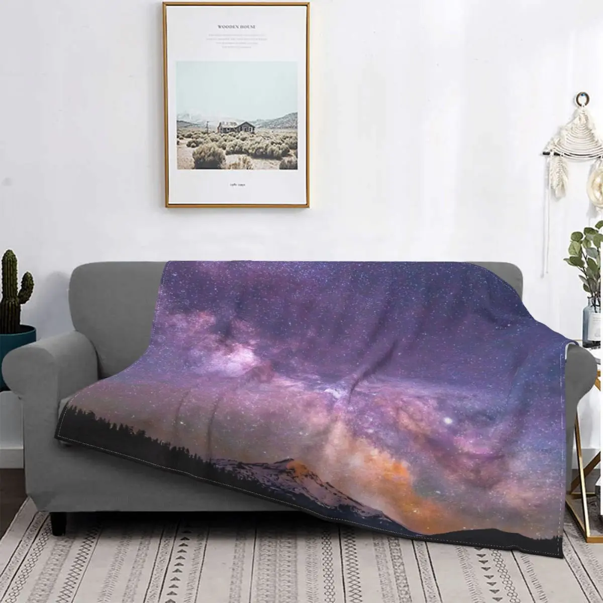 

Manta a cuadros de purpurina para cama, cobertor para sof's o playa, con disegio de galaxia, estrella, pú