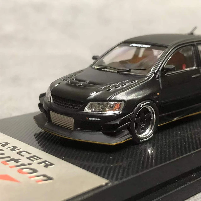 

CM 1:64 модель автомобиля Mitsubishi Lancer EVO IX сплав автомобиля литой Дисплей матовый черный