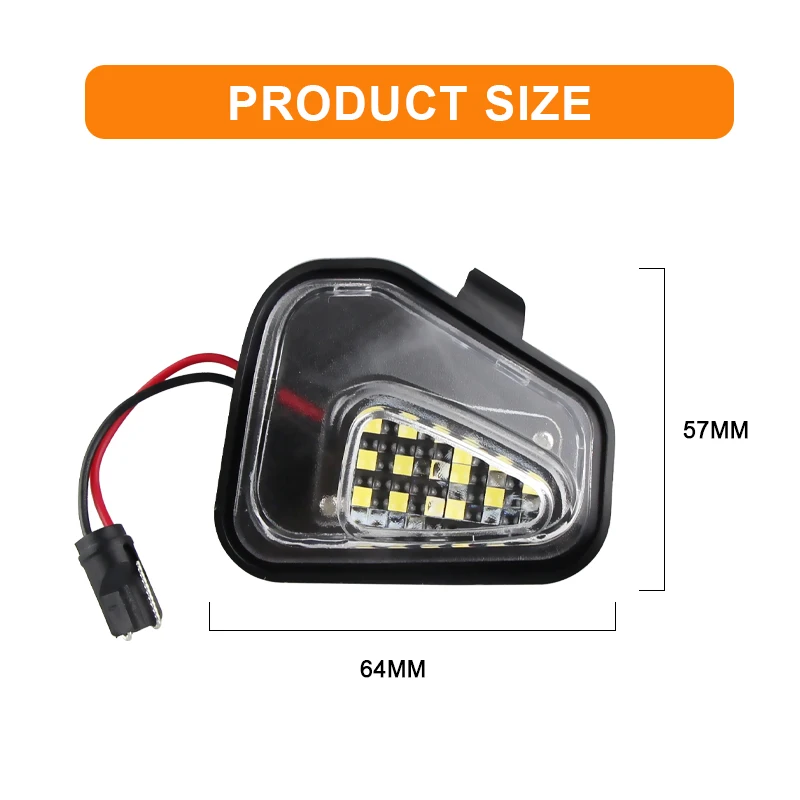 2PCS LED Puddle Light Bulb Under Side Mirror No Error Led Lamp For Volkswagen VW Passat EOS CC Scirocco Jetta | Автомобили и