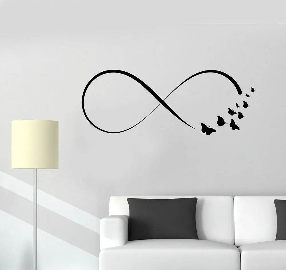 Бесконечность любовь бабочки наклейки на стену спальня женщина комната