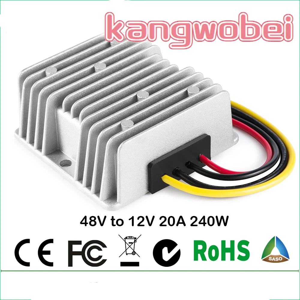 

48V to 12V 20A 240W Voltage Reducer DC DC Step Down Converter CE RoHS Certificated High Efficiency 48VDC to 12VDC 20 AMP