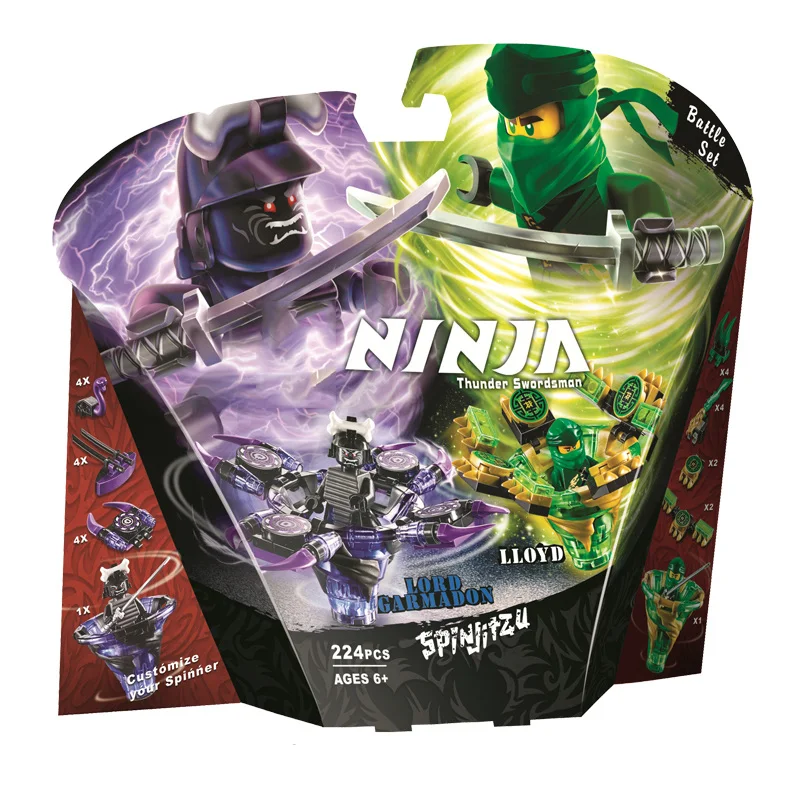 Ninjagoin вращающиеся игрушки гироскопа SPINJITZU Spinjitzu Kai совместимые с Lepining 70659 фигурки