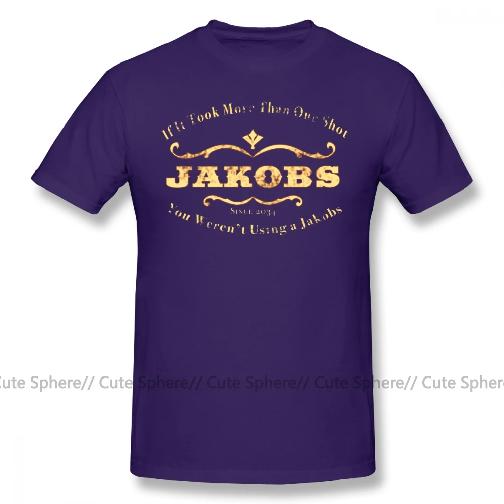 Purple Borderland футболка Jakobs оружие Футболка с принтом забавная Футболка короткий рукав лето 100 хлопок 4xl Мужская футболка - Цвет: Purple