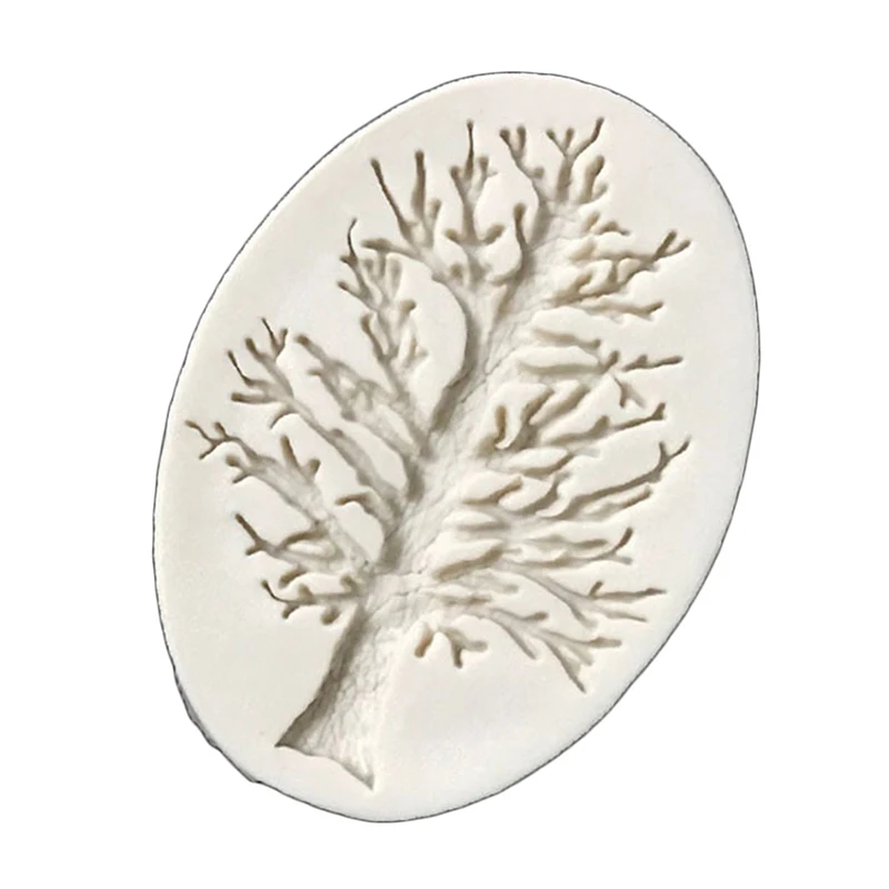 Дерево силиконовая форма в виде листьев дома DIY 3D помадка плесень Шоколадные