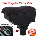 Подлокотник для Toyota Yaris Vitz Hatchback 2006-2011, консоль для хранения 2007 2008 2009 2010 светодиодный индикатором