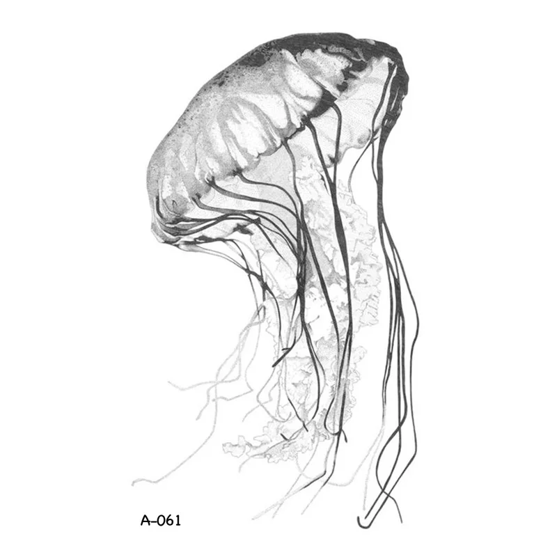 Wyuen Горячее нанесение дизайнерские Временные татуировки Медузы для взрослых
