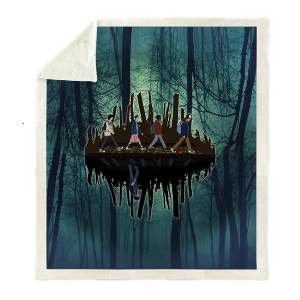 Странные Вещи пледы одеяло 3D печатных бархат плюшевый диван Шерпа флис