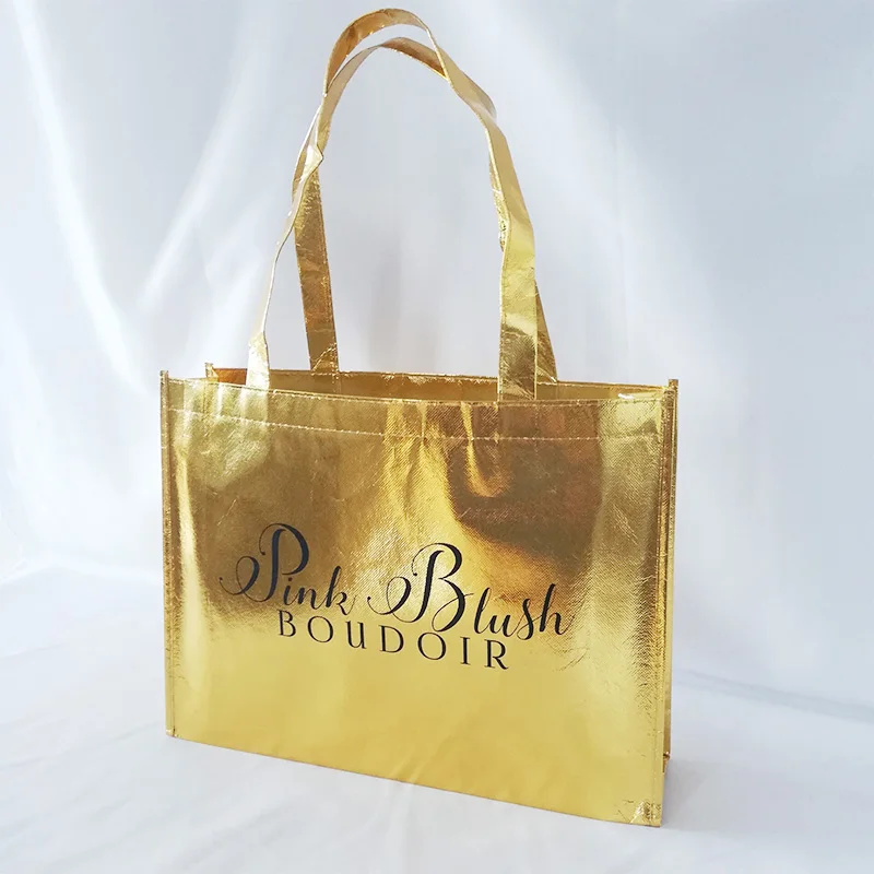 Оптовая продажа 500 шт./лот Custom Boutique металлические нетканые сумки для покупок с