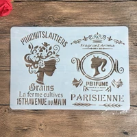 parisienne girl a4 2921cm diy stencils wall painting scrapbook coloring embossing album decorative paper card template