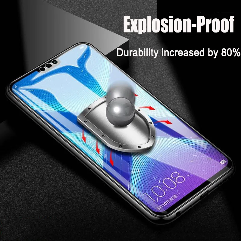 Закаленное стекло с полным покрытием для Huawei Honor 9X Pro X10 8X MAX пленка экрана