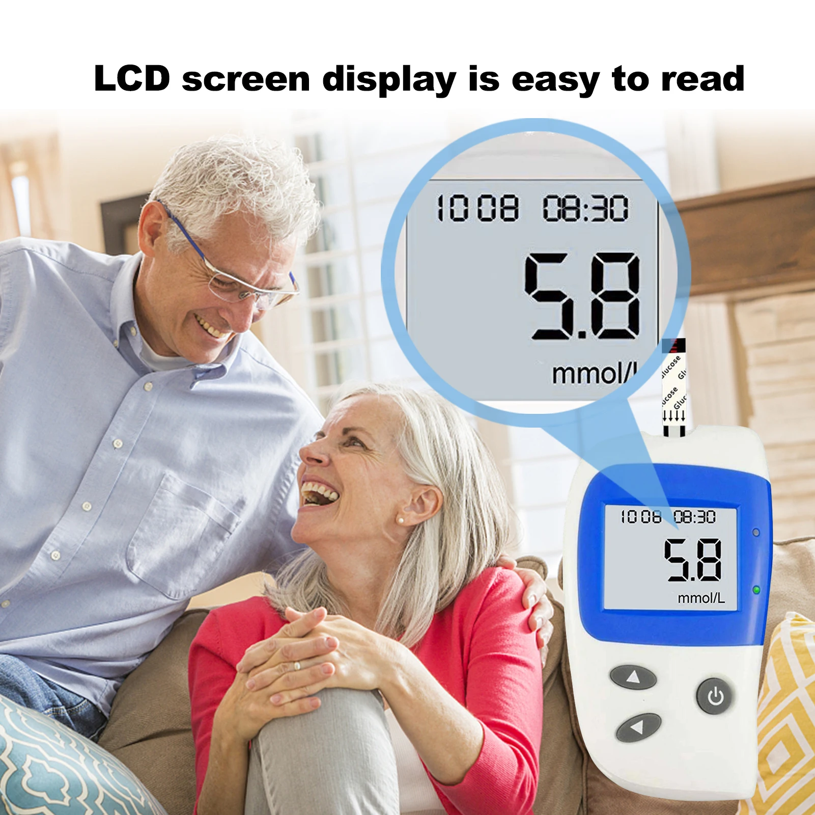 Набор для измерения уровня сахара в крови комплект глюкозы с 50 тестовыми