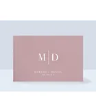 Персонализированная Свадебная Гостевая книга с именами, Обложка, горизонтальная монограмма для детского душа, золотая фольга, Обручальная фотобумага для мгновенных снимков