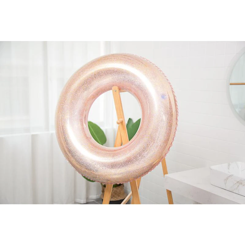 Круглое плавательное кольцо с блестками для бассейна надувной поплавок взрослых