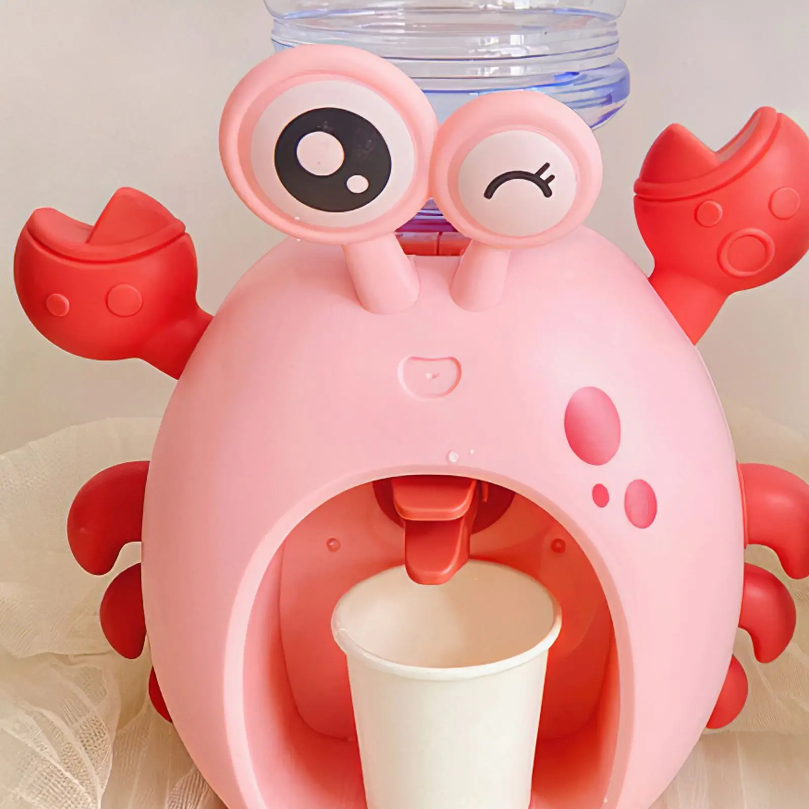 

Cartoon Crab Water Dispenser Educational Toys for Children Kids Gift Water Juice Drinking Fountain Simulation Play House Toy