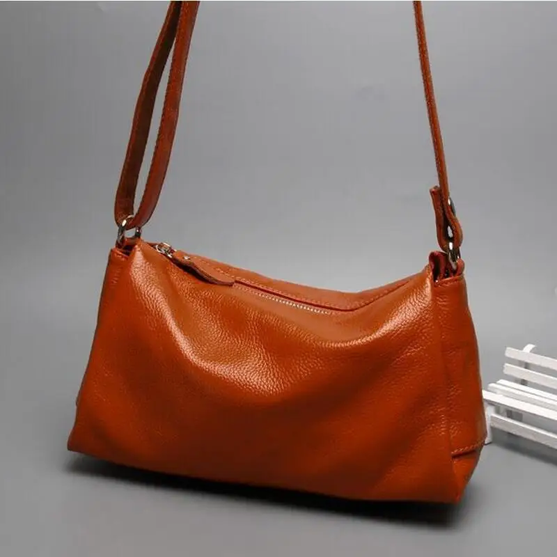 

Leather WoMan's Bag 2019 Single Shoulder Diagonal Casual Ladies Simple Leather Soft Leather Messenger Bag